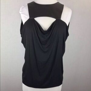 Cut25 by Yigal Azrouel leather cutout  top